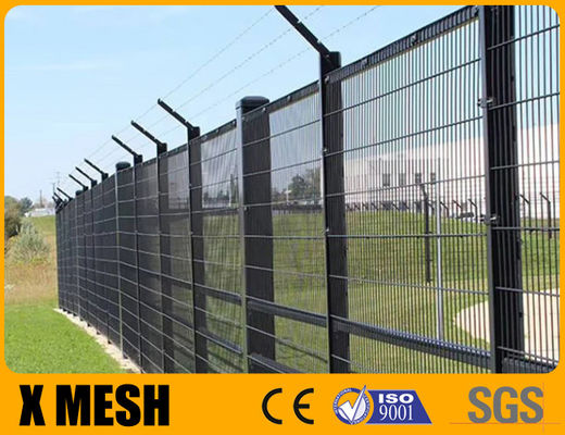 পাউডার লেপা উচ্চ নিরাপত্তা 358 তারের জাল বেড়া সঙ্গে 12.7mm X 76.2mm বিমানবন্দর জন্য