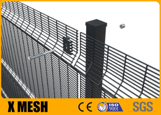 কারাগারের জন্য মেটাল কালো রঙ 358 এন্টি ক্লাইম্ব ফেন্স প্যানেল